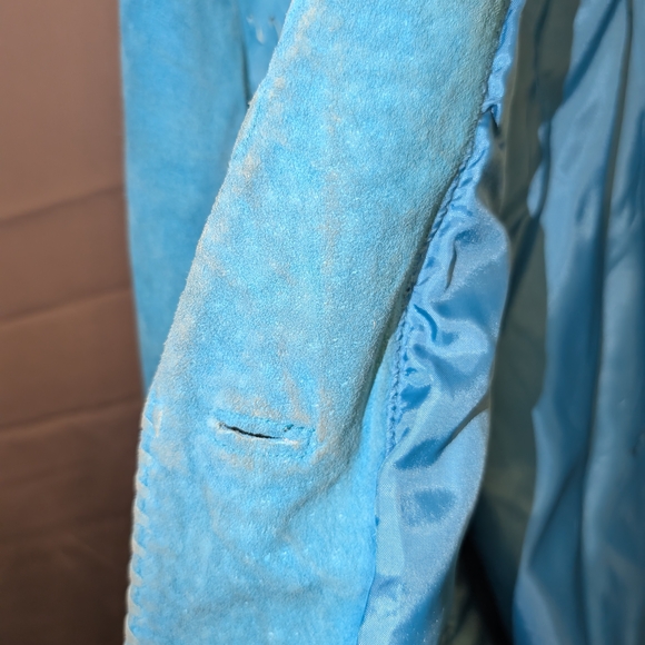 Marc Mattis Turquoise Suede Fringe Jacket - Picture 6 of 8